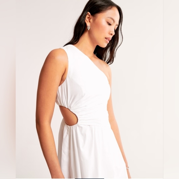 Abercrombie & Fitch One shoulder Cutout Maxi Dress Size L - Picture 4 of 5